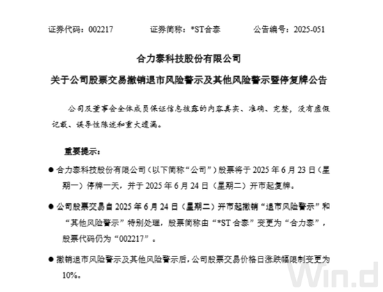 线上正规配资 002217，停牌一天！24日起摘星脱帽！