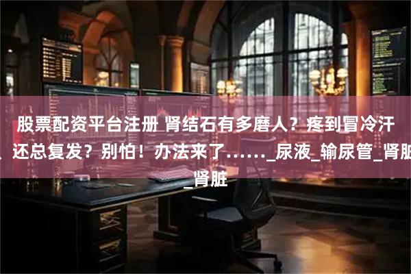 股票配资平台注册 肾结石有多磨人？疼到冒冷汗、还总复发？别怕！办法来了……_尿液_输尿管_肾脏